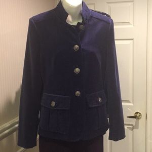 ⬇️pricedrop NWOT blue velour Fall outerwear jacket